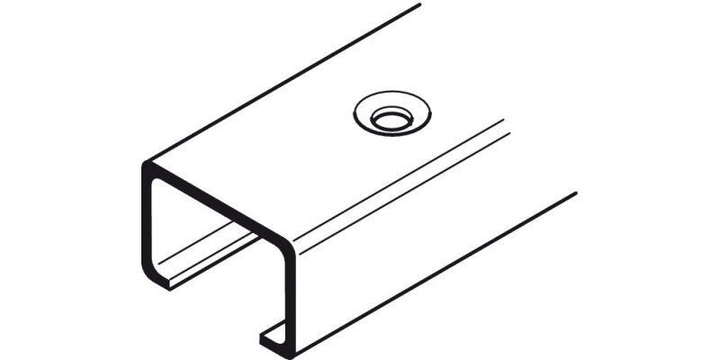 Top Safety Guide Channel, for Sliding Interior and Exterior Doors, Straightaway