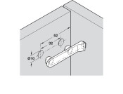 Door Stop w 2 Dowels Pl/PVC Trans