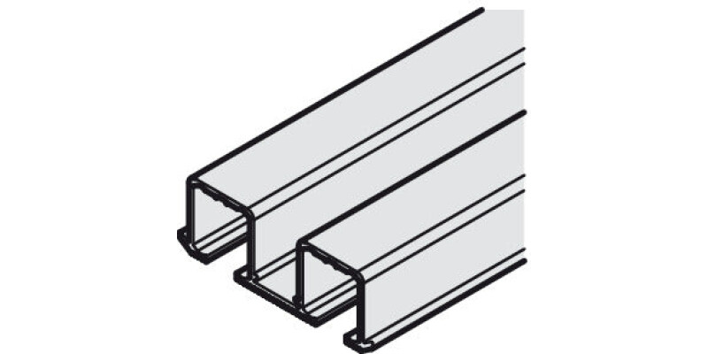 Top Track, Double, for Sliding Cabinet Doors, Hawa Clipo
