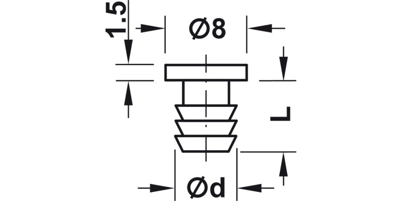 Door Buffer D8x1.5mm Pl Trans