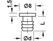 Door Buffer D8x1.5mm Pl Trans