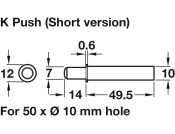 K Push Tech Conc Short w Magnet Gry