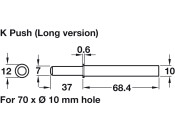 K Push Tech Conc Long w Magnet Ant