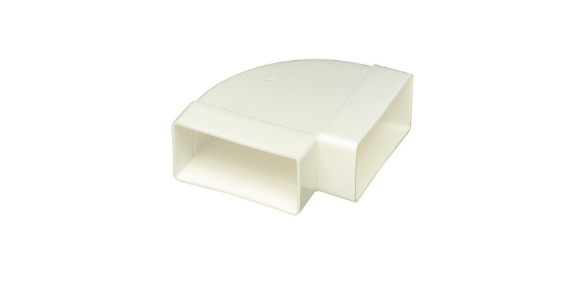 Connector, Horizontal 90deg Bend, Flame Retardant PVC, White, Manrose