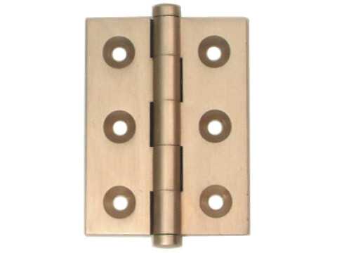 Butt Hinge, Button Finial, 50 x 38 mm, Brass