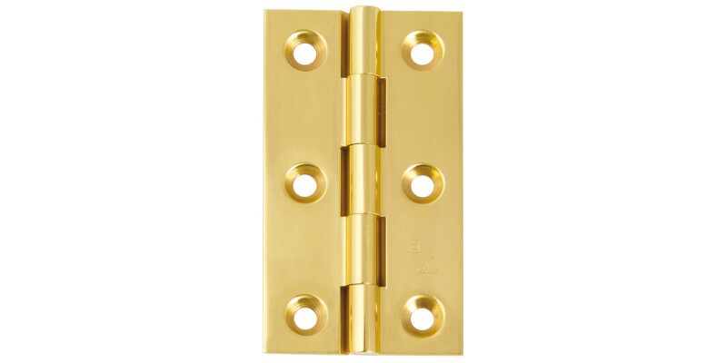 Broad Style Hinge, 64 x 35 mm, Brass