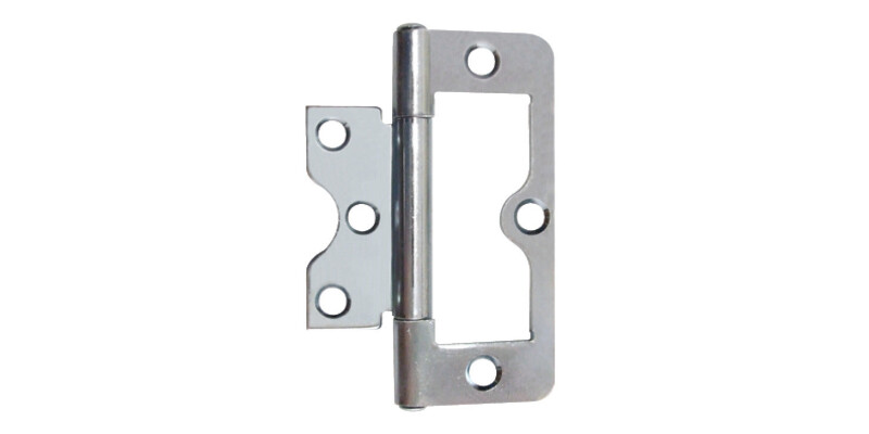 Flush Hinge, Light Duty, for Inset Doors, Length 75 mm, Mild Steel