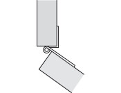 Cranked Flush Hinge 15-19mm 50mm St EB