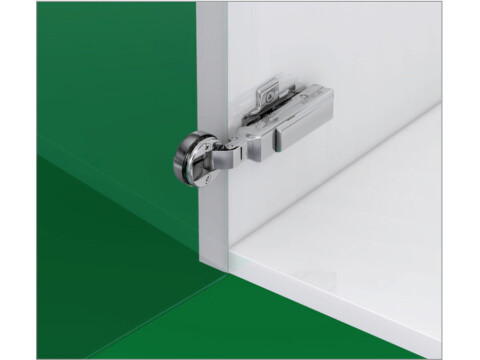 Glass Door Hinge, 95deg, Full Overlay Mounting, Click on Arm, Grass Tiomos