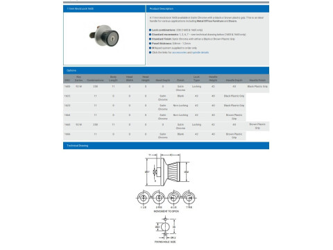11MM KNOB LOCK 1605