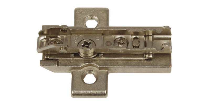 Mounting Plate, Cruciform, 2 Point Fixing, for Tiomos Click On Hinges