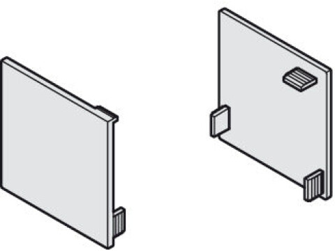 End Caps, for Sliding Wooden and Glass Interior Doors, Slido D-Line