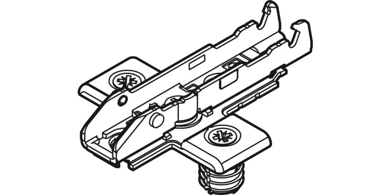 Tiomos 0mm Mounting Plate 2prt Click 4 Cruci DF
