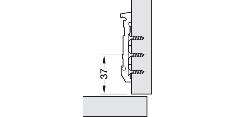 Tiomos 2mm Mounting Plate 2prt Click 4 Cruci Hos