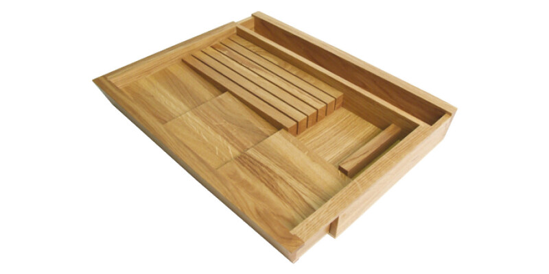 Wooden Expanding Drawer Organiser, for Spice Jars and Knives, eXTray