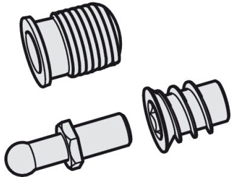 Pin and Sleeve, for Pivot Sliding Cabinet Doors, Slido F-Park72 60B 2D