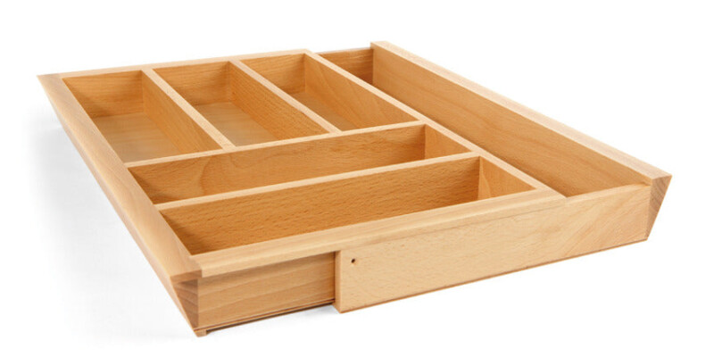 Wooden Expanding Cutlery Insert, for Drawer Depth 440-500 mm, eXTray