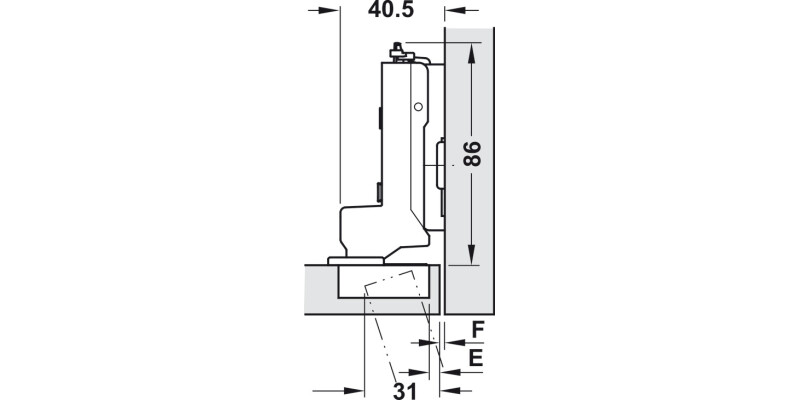 Tiomos 110D Hinge Click w SC SF Ins