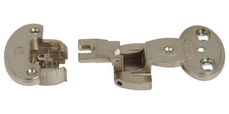 Exposed Axle Hinge Arm, 240deg Single Pivot, Half Overlay, Screw Fixing, Aximat 30