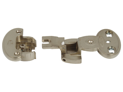 Exposed Axle Hinge Arm, 240deg Single Pivot, Half Overlay, Screw Fixing, Aximat 30
