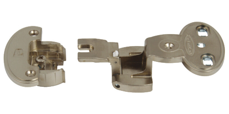 Exposed Axle Hinge Arm, 270deg Single Pivot, Full Overlay, Screw Fixing, Aximat 30