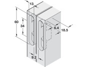 204 Soss Hinge 19-22mm ZA NP/SS Links