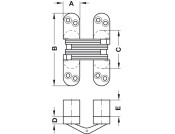 204 Soss Hinge 19-22mm BP ZA/SS Links