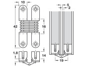 180D Concealed Hinge 14-16mm SF BPS
