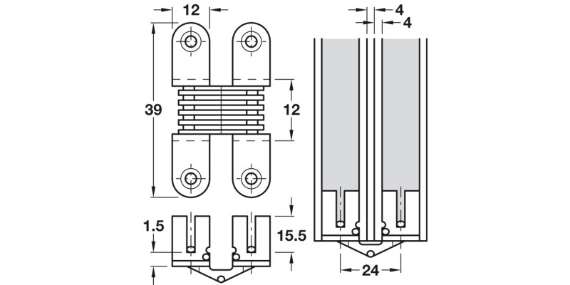 180D Concealed Hinge 18-20mm SF BPS