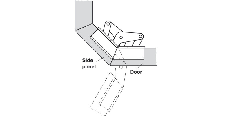 Mitred Flap Hinge 120D for 22.5D App