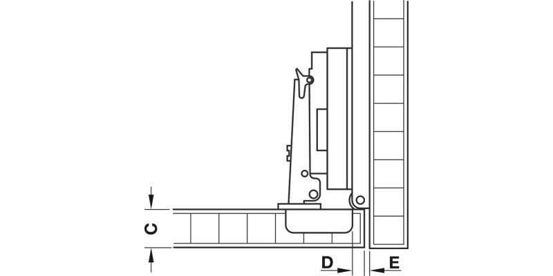 Accuride 1432 35mm Hinge Set-Inset