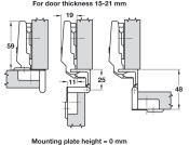 Nexis 270D Hinge ExAxle 30 Slide 15-21mm