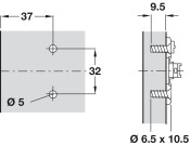 Nexis 0mm Mounting Plate 2prt Click Cr.Cam PM Eur