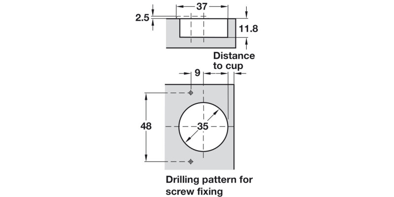 Nexis 95/45D Hinge Sprung Click SF