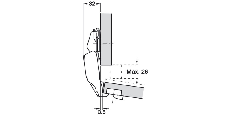 Nexis 170D Hinge Click Sprung Full/Inset