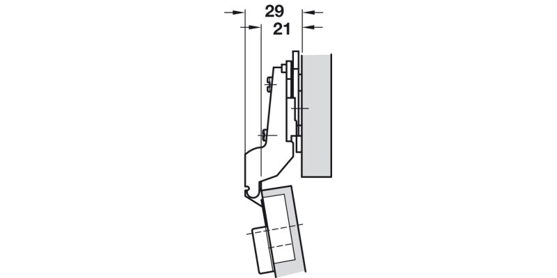 Nexix Tipmatic 100D Hinge Click SF Half
