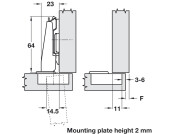 Nexis 95D Hinge Click Sprung Full Hos