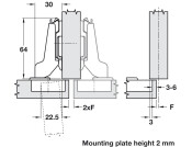 Nexis 95D Hinge Click Sprung Half Hos