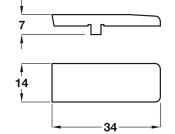 Hinge Arm Cover Cap Half/Inset