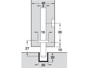 Hawa 20-A Endfold Deadbolt Lock St Galv