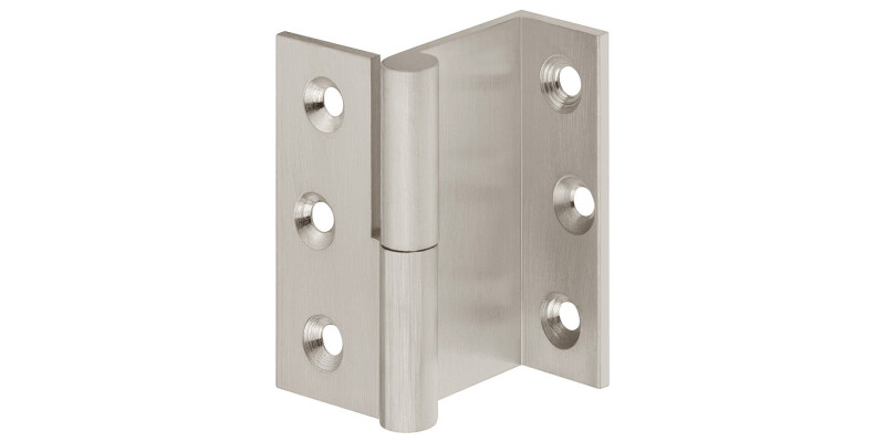 Cranked Hinge, for Butting, Overlay Doors, Brass
