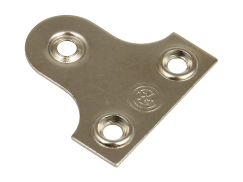 Mirror Plate, Length 38 mm, Countersunk Holes