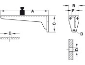 Hebgo Fixed Bracket 330mm 150kg/Pr Grey