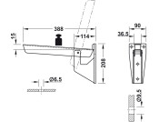 Hebgo HD Folding Bracket 380mm 500kg/Pr