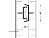 2132 BB Drawer Runner Sgl 33kg 550mm BZP