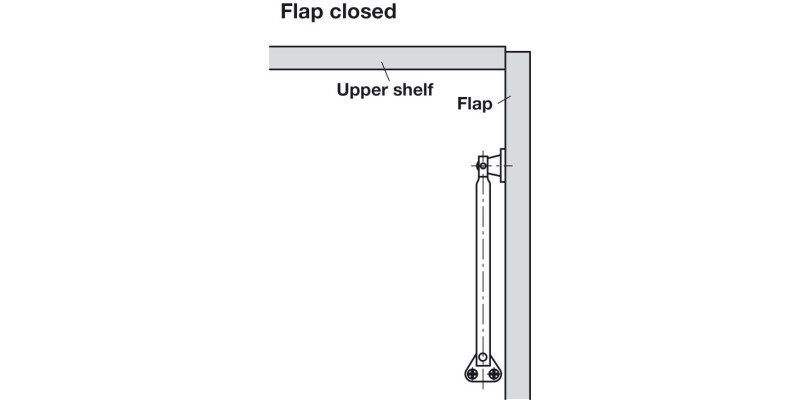 Lid Stay Firmatop 250mm Sprung Brass CP