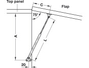 Lid Stay Firmatop 250mm Sprung Brass CP