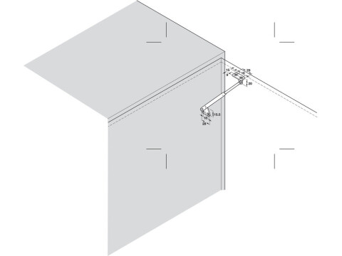 Lid Stay, with Spring, for Wooden Flaps, Firmatop
