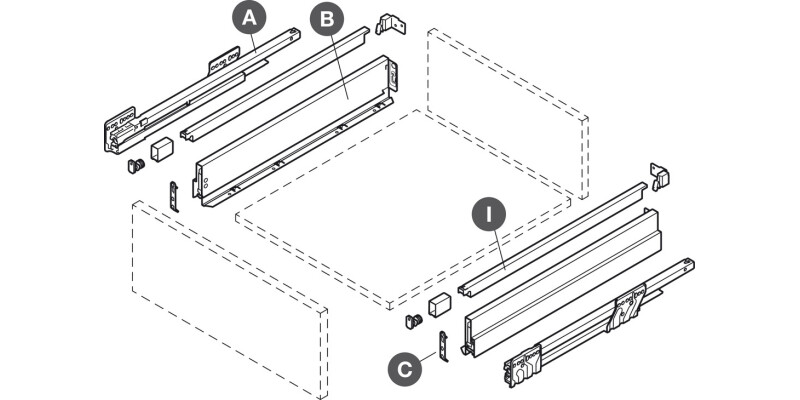 NovaPro Scala Rec Rail 450mm Slv