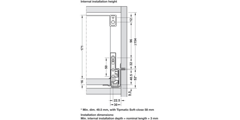 NovaPro Scala Rec Rail 450mm Slv